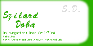 szilard doba business card